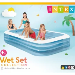 INTEX - Piscine rectangulaire family turquoise 305x183cm