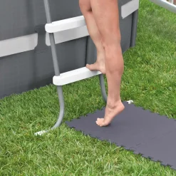 INTEX - Tapis mousse 8 pièces piscine gris