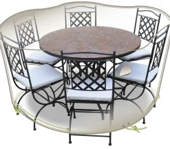 JARDILINE - Jardiline housse de table et chaises ronde - cls04