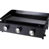 JARDINDECO - Plancha au gaz en acier émaillé pedro 3 brûleurs
