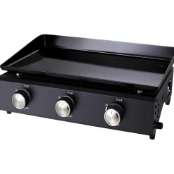 JARDINDECO - Plancha au gaz en acier émaillé pedro 3 brûleurs