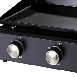 JARDINDECO - Plancha au gaz en acier émaillé pedro 3 brûleurs