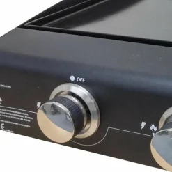 JARDINDECO - Plancha au gaz en acier émaillé pedro 2 brûleurs
