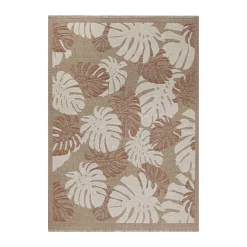 JARDINDECO - Tapis intérieur extérieur aspect jute terracotta tijuana 9062 170 x 120 cm