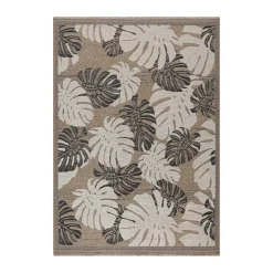 JARDINDECO - Tapis intérieur extérieur aspect jute noir tijuana 9062 noir 90 x 67 cm