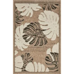 JARDINDECO - Tapis intérieur extérieur aspect jute noir tijuana 9062 noir 90 x 67 cm