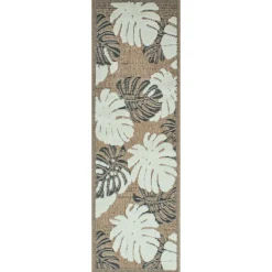 JARDINDECO - Tapis intérieur extérieur aspect jute noir tijuana 9062 noir 90 x 67 cm