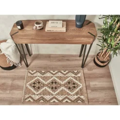 JARDINDECO - Tapis intérieur extérieur aspect jute noire tijuana 9054 180 x 67 cm
