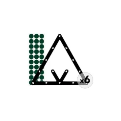 JARDINDECO - Triangle de positionnement multi-combinaisons pour billes de 57mm (lot de 6)