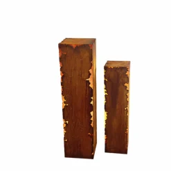 JARDINEX - Colonne décorative métal rouillé h.100 cm - rouille 100 cm
