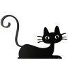 JARDINEX - Déco jardin : chat félix métal - noir 28 cm
