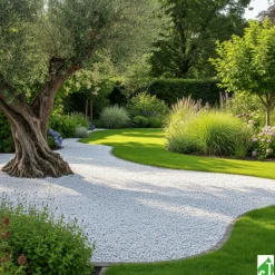 JARDINEX - Gravier concassé marbre blanc 12/18 mm - big bag 1t (16 m²) - blanc