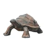 JARDINEX - Sculpture jardin tortue - style cubique - h. 25 cm - gris