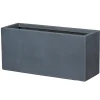 Jardinière Bac Kati anthracite - L.74xl.24,5xH.34cm