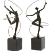 JOLIPA - Gymnaste resine marron foncé 20x18x46cm