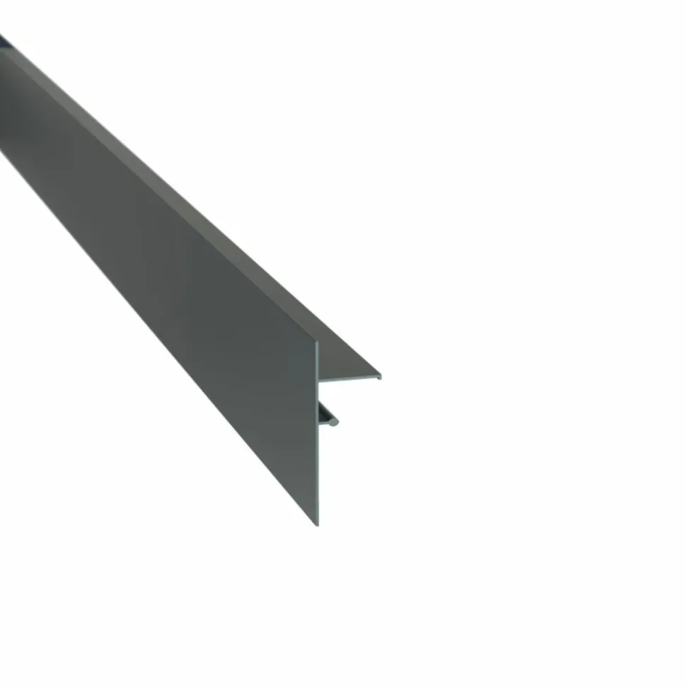 JOUPLAST - Profilé de finition clipsable pour terrasse sur plots - jouplast - gris anthracite - 100 mmmm