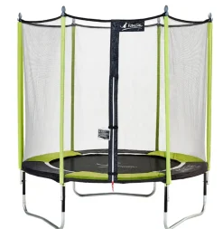 KANGUI - Kangui - trampoline de jardin 244 cm + filet de sécurité jumpi vert/noir 250