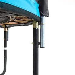 KANGUI - Trampoline 365 cm + filet + échelle + bâche + kit ancrage punchi bleu