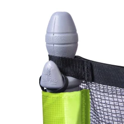 KANGUI - Trampoline 365 cm + filet + échelle + bâche + kit d'ancrage jumpi taupe/vert 360