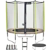 KANGUI - Trampoline de jardin 244 cm + filet de sécurité + échelle + bâche de protection