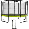 KANGUI - Trampoline de jardin rond 430 cm + filet de sécurité + échelle | punchi vert 430