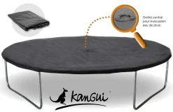 KANGUI - Trampoline de jardin 244 cm + filet de sécurité + échelle + bâche de protection