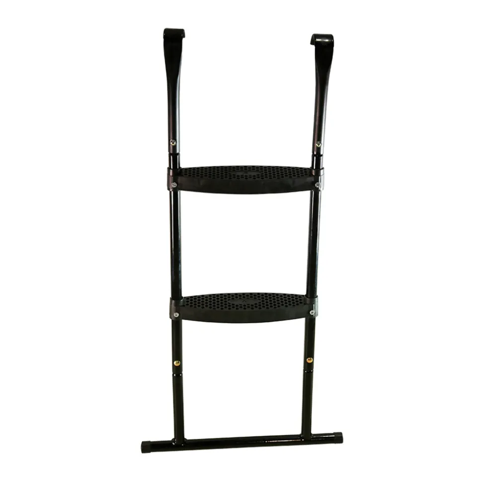 KANGUI - Trampoline de jardin 305 cm + filet de sécurité + échelle jumpi taupe/vert 300