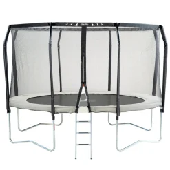 KANGUI - Trampoline de jardin rond ø426cm avec filet de sécurité + échelle - fabrication