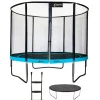 KANGUI - Trampoline de jardin rond 305 cm + filet de sécurité + échelle + bâche de protec