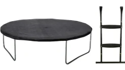 KANGUI - Trampoline de jardin rond 430 cm + filet de sécurité + échelle + bâche de protec