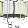 KANGUI - Trampoline de jardin 426 cm + filet de sécurité + échelle + kit d'ancrage jumpi