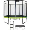 KANGUI - Trampoline de jardin rond 305 cm + filet de sécurité + échelle + bâche de protec