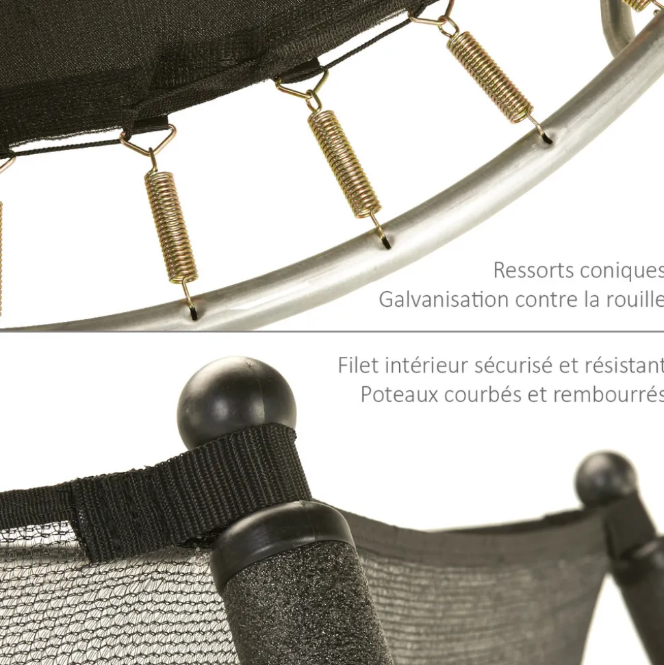 KANGUI - Trampoline rond ø250cm avec filet de sécurité intérieur - fpr 250