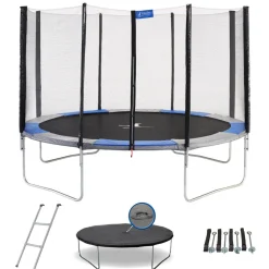 KANGUI - Trampoline rond ø360cm avec filet, échelle, bâche et kit ancrage - ralli 360