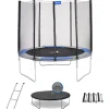 KANGUI - Trampoline rond ø250cm avec filet, échelle, bâche et kit ancrage - ralli 250