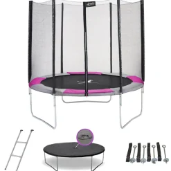KANGUI - Trampoline rond ø250cm avec filet, échelle, bâche et kit ancrage- ralli 250