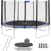 KANGUI - Trampoline rond ø430cm avec filet, échelle, bâche et kit ancrage - ralli 430