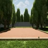 KING MATERIAUX - Kit finition terrain de pétanque rose 75m²