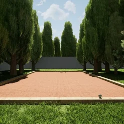 KING MATERIAUX - Kit finition terrain de pétanque rose 75m²