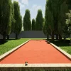 KING MATERIAUX - Kit finition terrain de pétanque rouge 25m²