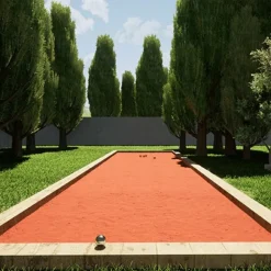 KING MATERIAUX - Kit finition terrain de pétanque rouge 25m²