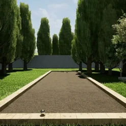 KING MATERIAUX - Kit terrain de pétanque gris 30m²
