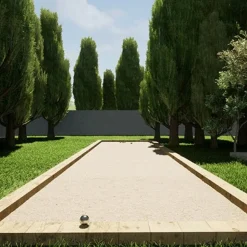 KING MATERIAUX - Kit terrain de pétanque jaune 25m²