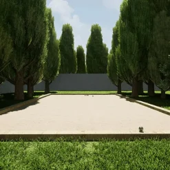 KING MATERIAUX - Kit terrain de pétanque jaune 50m²