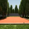 KING MATERIAUX - Kit terrain de pétanque rouge 75m²