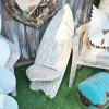 KING MATERIAUX - Statue planche de surf en bois de cocotier