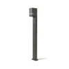 KOBI - Borne extérieur rectangle aluminium gu10 noir 100cm 230v ip44 professionnel