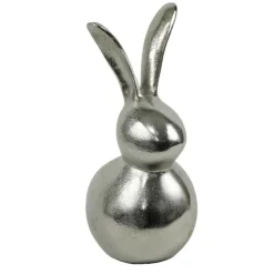 LA GRANDE PRAIRIE - Basil lapin décoratif argenté 13x10x23cm