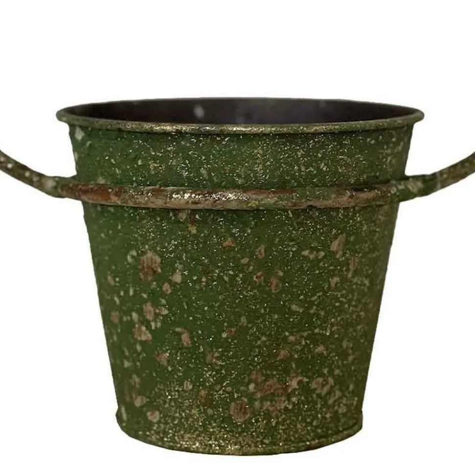 LA GRANDE PRAIRIE - Cache pot vert de gris 21x13x29cm