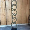 LA GRANDE PRAIRIE - Colonne décorative aluminium doré 123x26x13cm